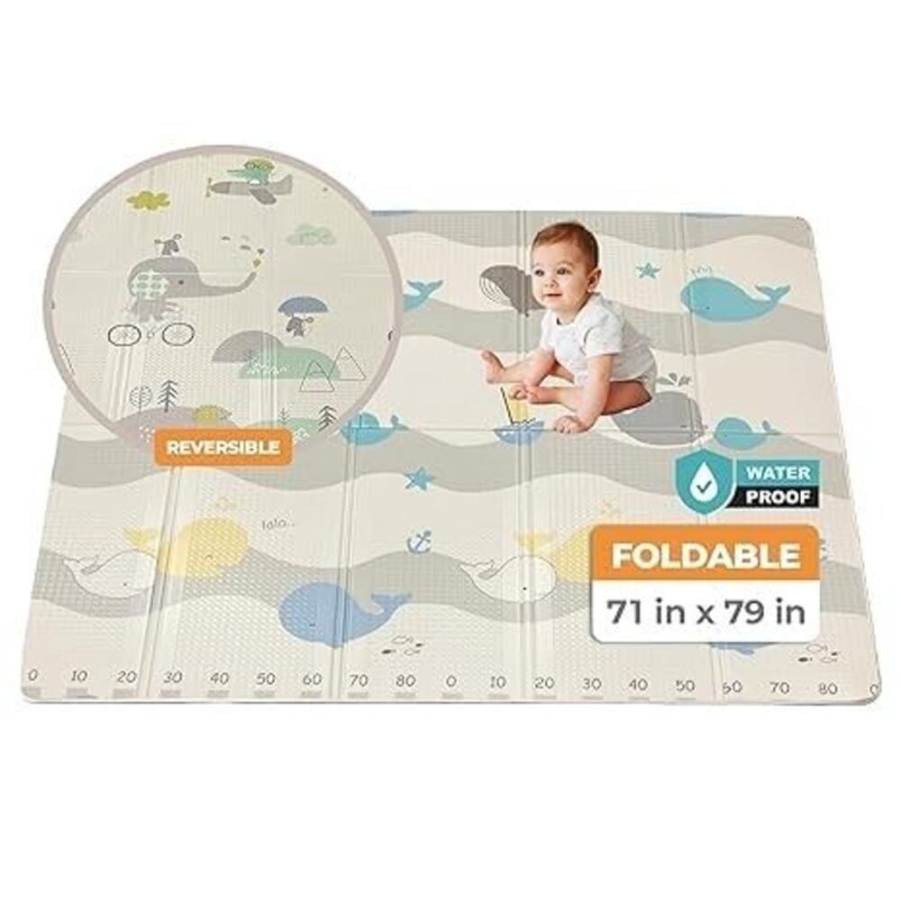 NWT Motherly Haven 79x71 Foldable Baby Play Large Reversible Foam 6-12 Months